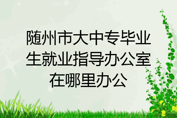 随州市大中专毕业生就业指导办公室在哪里办公