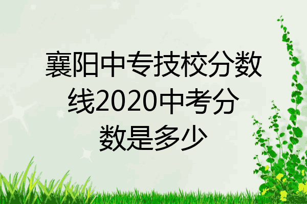 襄阳中专技校分数线2020中考分数是多少