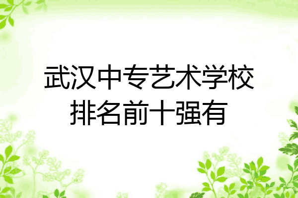 武汉中专艺术学校排名前十强有