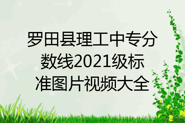 罗田县理工中专分数线2021级标准图片视频大全