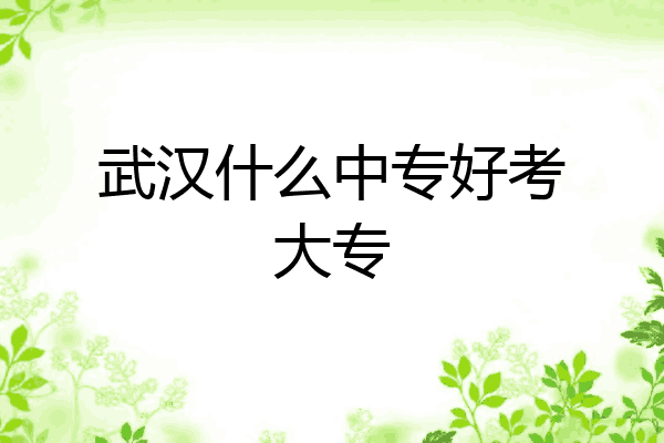武汉什么中专好考大专