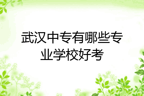 武汉中专有哪些专业学校好考