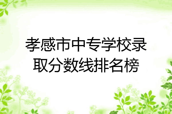 孝感市中专学校录取分数线排名榜