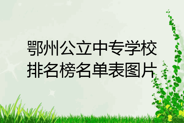 鄂州公立中专学校排名榜名单表图片