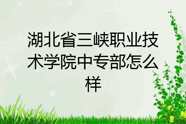 湖北省三峡职业技术学院中专部怎么样