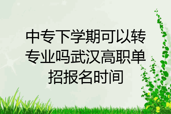 中专下学期可以转专业吗武汉高职单招报名时间