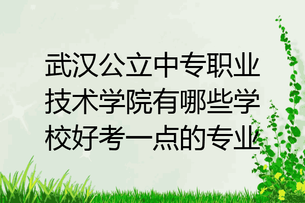 武汉公立中专职业技术学院有哪些学校好考一点的专业