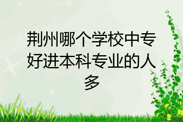 荆州哪个学校中专好进本科专业的人多