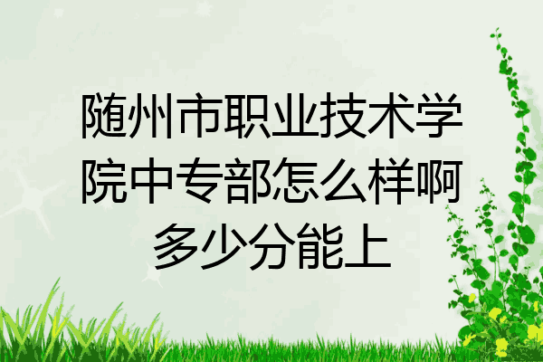 随州市职业技术学院中专部怎么样啊多少分能上