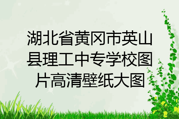 湖北省黄冈市英山县理工中专学校图片高清壁纸大图