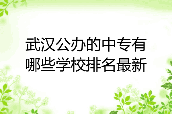 武汉公办的中专有哪些学校排名最新