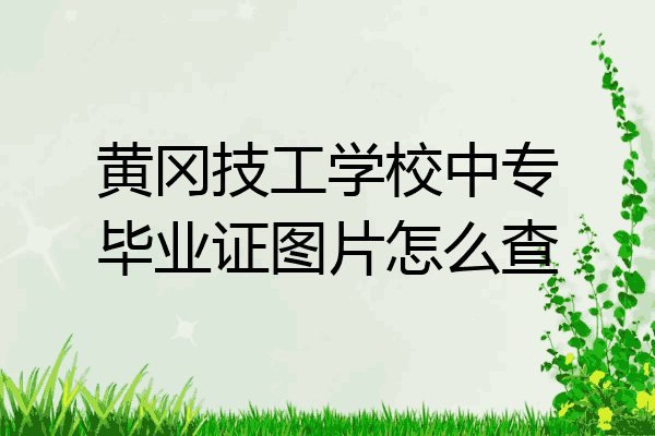 黄冈技工学校中专毕业证图片怎么查