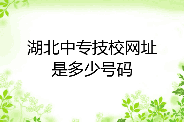 湖北中专技校网址是多少号码