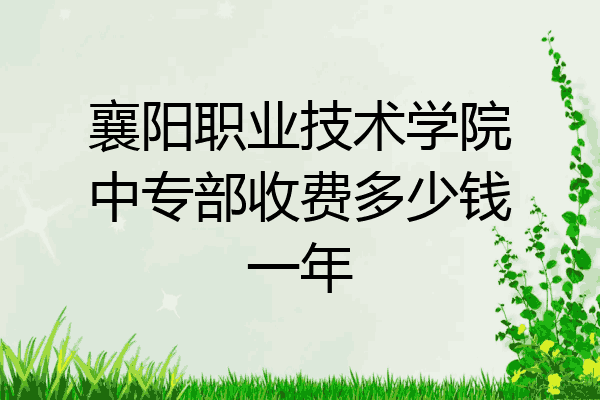 襄阳职业技术学院中专部收费多少钱一年