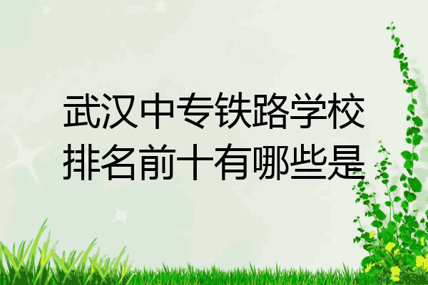 武汉中专铁路学校排名前十有哪些是