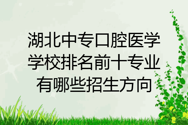 湖北中专口腔医学学校排名前十专业有哪些招生方向