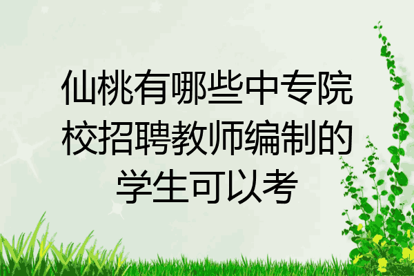 仙桃有哪些中专院校招聘教师编制的学生可以考