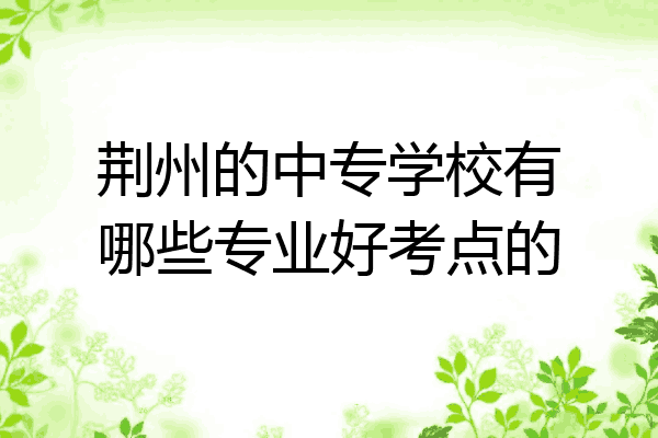 荆州的中专学校有哪些专业好考点的