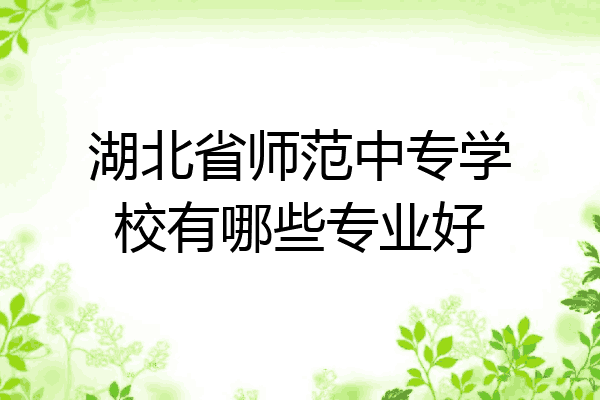 湖北省师范中专学校有哪些专业好