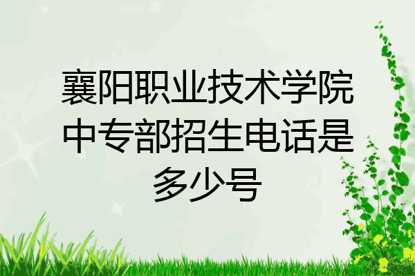 襄阳职业技术学院中专部招生电话是多少号
