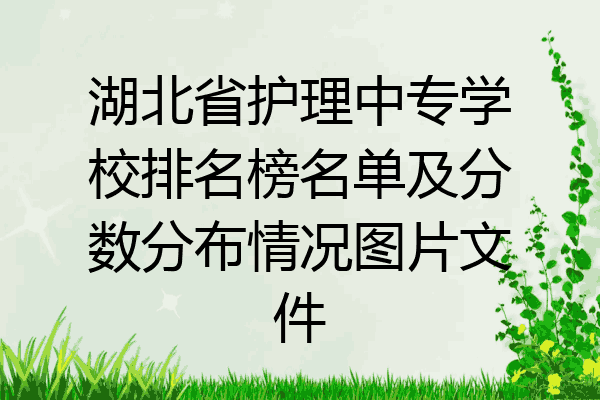 湖北省护理中专学校排名榜名单及分数分布情况图片文件