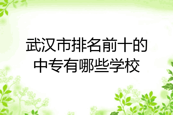 武汉市排名前十的中专有哪些学校