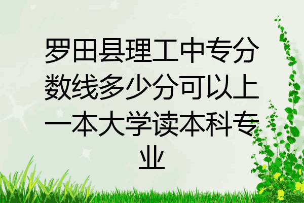 罗田县理工中专分数线多少分可以上一本大学读本科专业