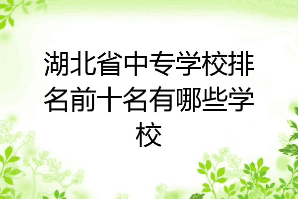 湖北省中专学校排名前十名有哪些学校