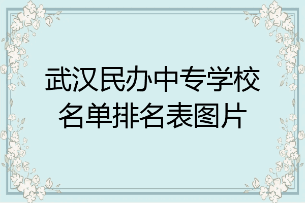 武汉民办中专学校名单排名表图片