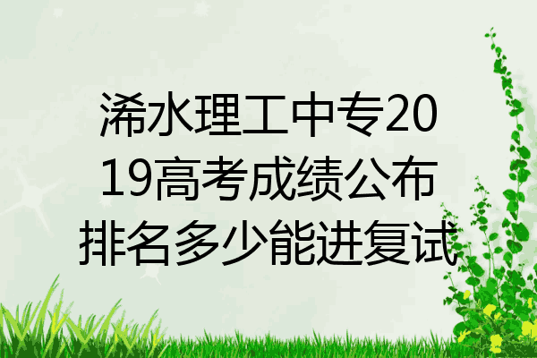 浠水理工中专2019高考成绩公布排名多少能进复试