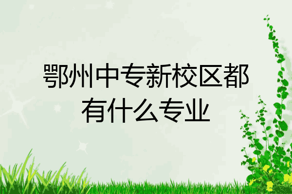 鄂州中专新校区都有什么专业
