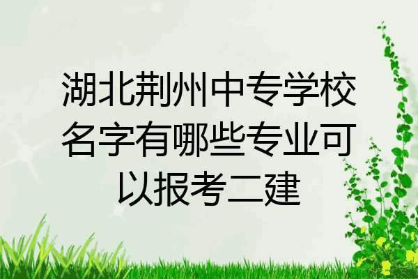 湖北荆州中专学校名字有哪些专业可以报考二建