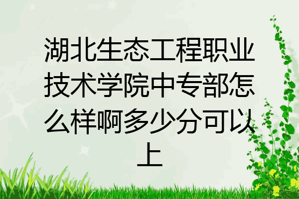 湖北生态工程职业技术学院中专部怎么样啊多少分可以上