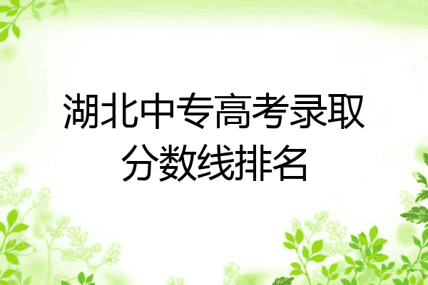 湖北中专高考录取分数线排名