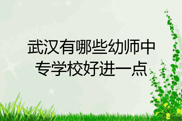 武汉有哪些幼师中专学校好进一点
