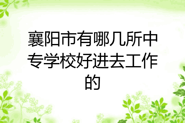 襄阳市有哪几所中专学校好进去工作的