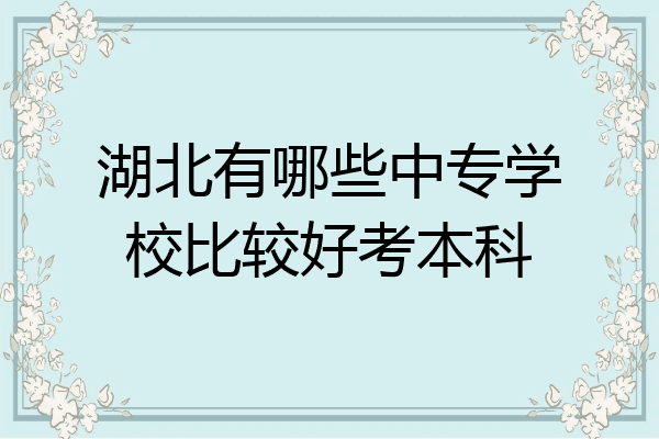 湖北有哪些中专学校比较好考本科