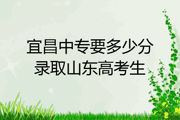 宜昌中专要多少分录取山东高考生