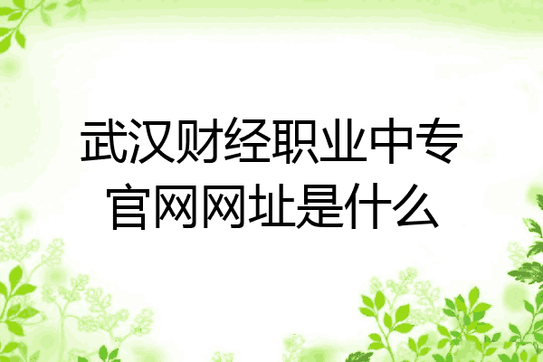 武汉财经职业中专官网网址是什么