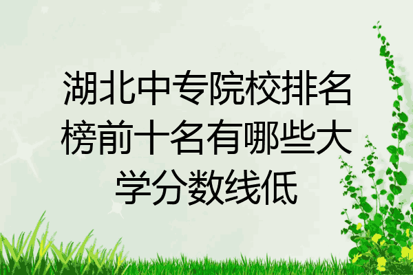 湖北中专院校排名榜前十名有哪些大学分数线低