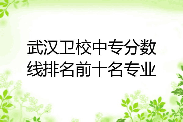 武汉卫校中专分数线排名前十名专业