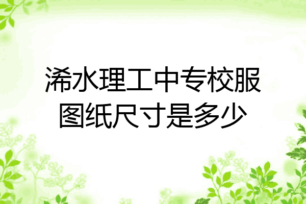 浠水理工中专校服图纸尺寸是多少