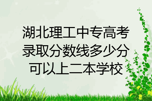 湖北理工中专高考录取分数线多少分可以上二本学校