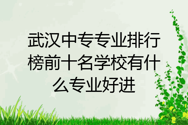 武汉中专专业排行榜前十名学校有什么专业好进