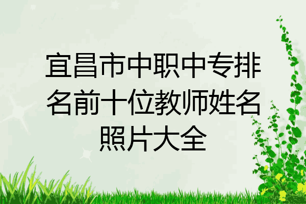 宜昌市中职中专排名前十位教师姓名照片大全