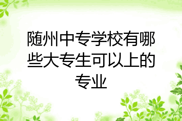 随州中专学校有哪些大专生可以上的专业