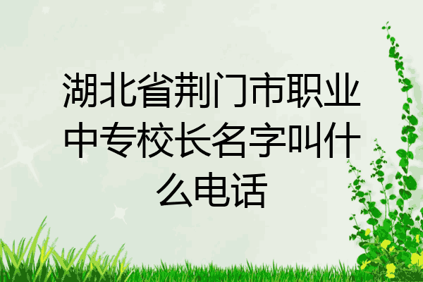 湖北省荆门市职业中专校长名字叫什么电话