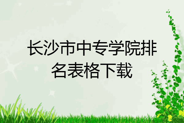 长沙市中专学院排名表格下载