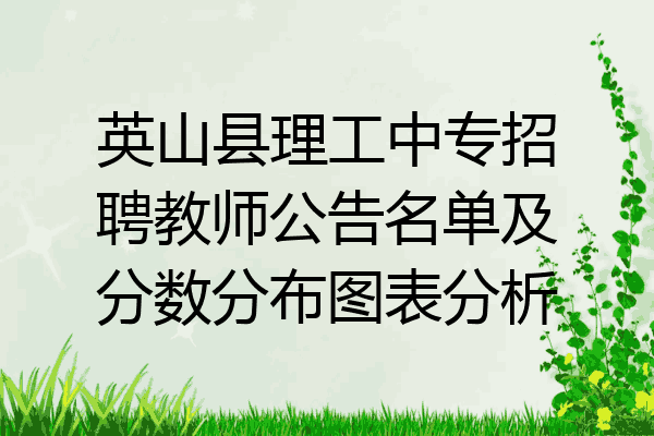 英山县理工中专招聘教师公告名单及分数分布图表分析