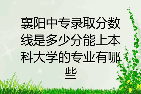 襄阳中专录取分数线是多少分能上本科大学的专业有哪些